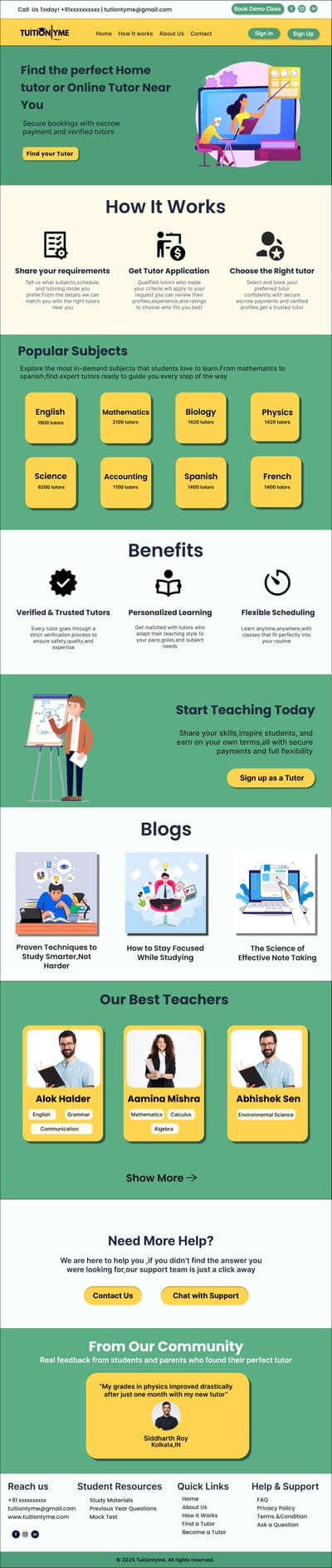 Hometutor Marketplace - Web Application
