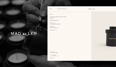 Refonte Design - Site E-commerce - MAD ET LEN - E-commerce