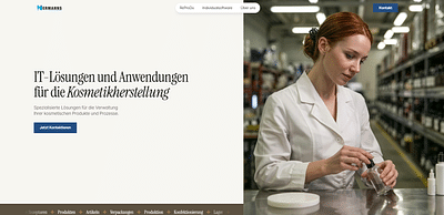 Firmenwebsite Cosmetics - Grafikdesign