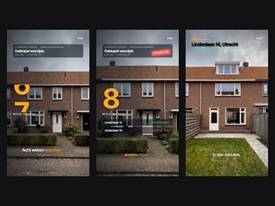 Building permit service ad in Dutch with kinetic numbers - Producción vídeo
