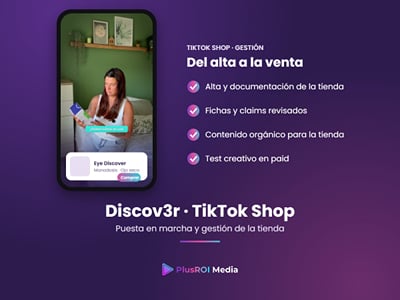 Puesta en marcha y gestión de TikTok Shop para Discov3r - Growth Marketing