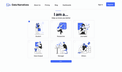 UX | AI powered data-driven storytelling product - Website Creatie