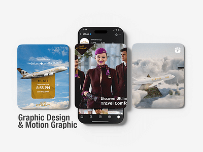 Graphic Design and Motion Graphic - Etihad Airways - Graphic Design