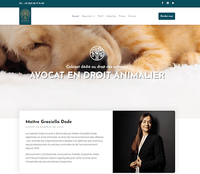Maitre Graziella Dode - Avocat en droit animalier - Website Creation