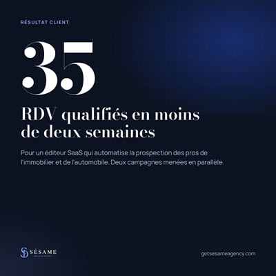 35 RDV qualifiés en moins de deux semaines pour un éditeur SaaS - Growth Marketing
