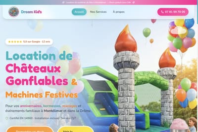 Création site web Dream Kid's - Website Creation