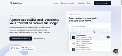 Global Essor : site vitrine et SEO local de l'agence - Website Creation