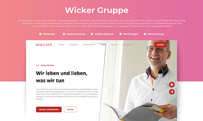 Webdesign & SEO - Wicker Gruppe - Webseitengestaltung