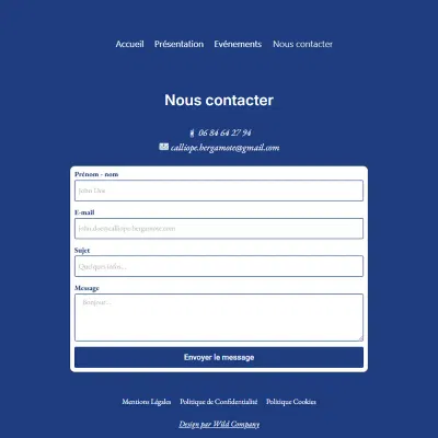Calliope & Bergamote - Site web + SEO - Création de site internet
