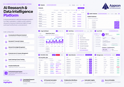 AI research and data intelligence platform for market research - Artificial Intelligence