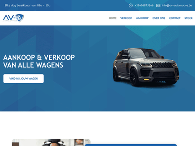 AV Automotive: branding en website voor autohandel - Création de site internet