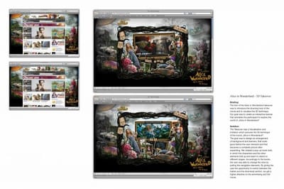 ALICE IN WUNDERLAND MSN TAKEOVER BANNER - Reclame