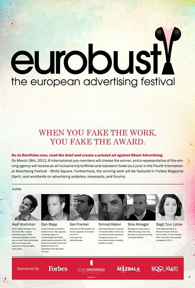DontFake.com, Eurobust - Publicidad
