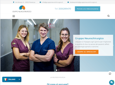 Neurochirurgia: crescita internazionale e lead digitali - Website Creation