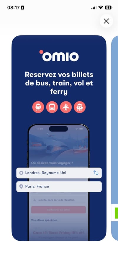 Omio - All-in-One Travel Booking App - Application mobile