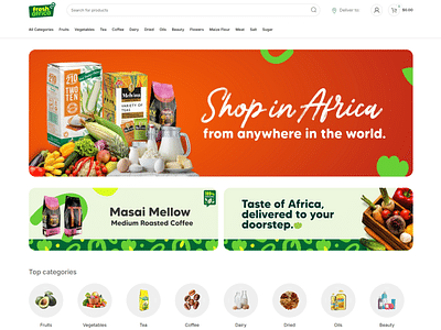 Fresh from Africa eCommerce - Création de site internet