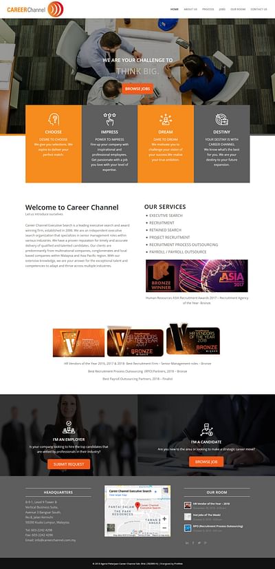 Career Channel - Corporate & Job Tracking System - Website Creatie