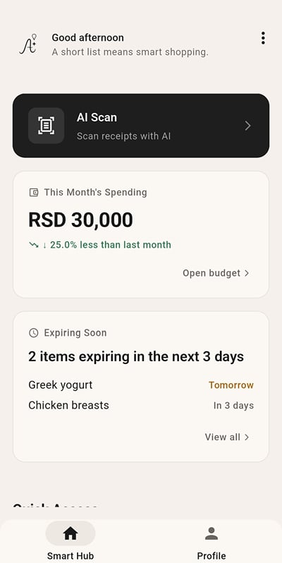 Aruha – Smart Household & Expense Management App - Mobile App