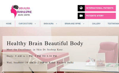 SEO and SMO for Skin Aura Brain & Spine in Gurgaon - Digital Strategy
