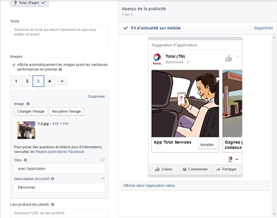Total App install Facebook & Instagram - Stratégie digitale