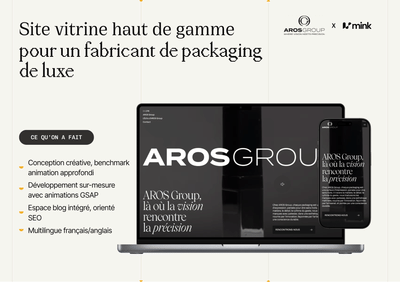 Site vitrine haut de gamme pour un fabricant de packaging de luxe - Application web