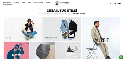 Stefanellihomme: ecommerce settore moda -  Analítica Web/Big data
