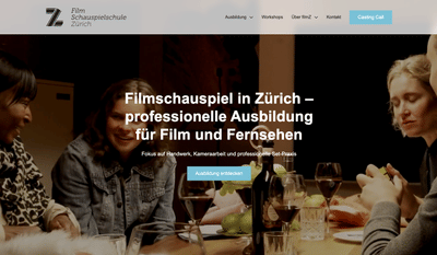 Film Schauspielschule Zürich - Application web