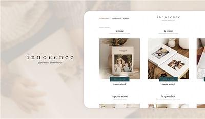 Création site e-commerce - Innocence - E-commerce