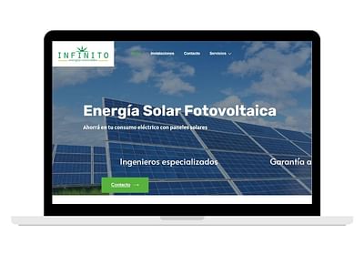 Desarrollo de sitio web Infinito energía - Création de site internet