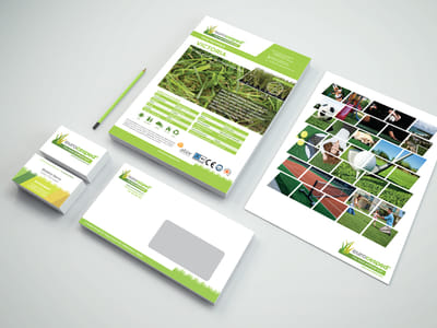 Identidad corporativa para empresa de césped - Diseño Gráfico