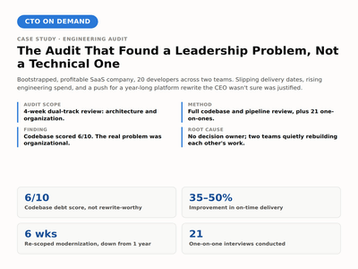 The Audit That Found a Leadership Problem, Not a Technical One - Innovation