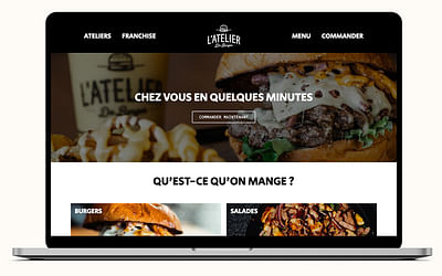 Création de site internet pour L’atelier du Burger - Webseitengestaltung