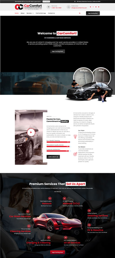 Car Comfort Business Website - Application web