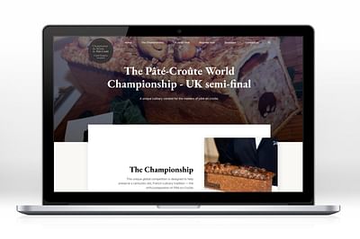Website for the World Pâté-Croûte Championship - Webseitengestaltung
