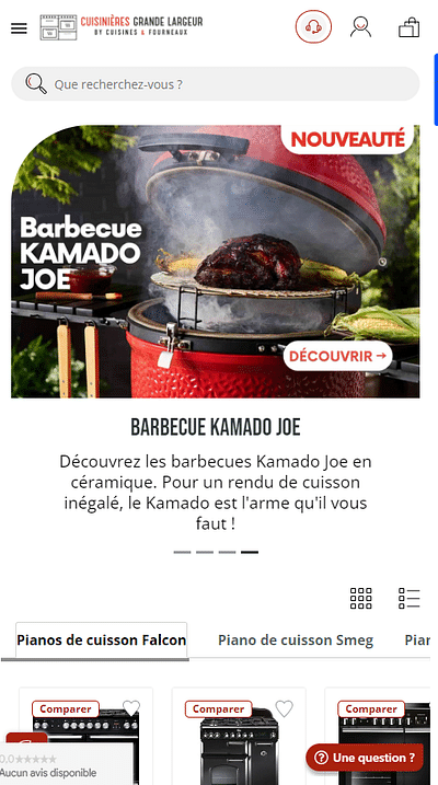 Cuisinières Grande Largeur - E-Commerce