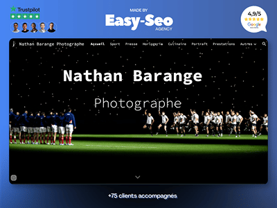 Un site plus rapide que l'obturateur d'un photographe | Nathan Barange - Création de site internet