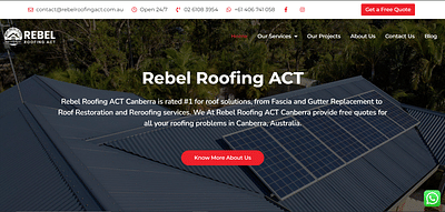 Rebel Roofing ACT Website Development and SEO - Website Creatie