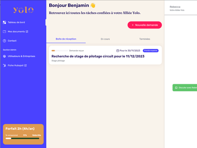 Logiciel + Portail de suivi dans une concièrgerie - Sviluppo di software