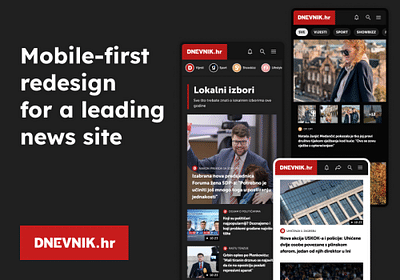 Mobile-first redesign for a leading news site - Applicazione web