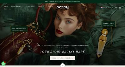 Potion Paris – Eerste Luxe E-commerce Webshop - Website Creatie