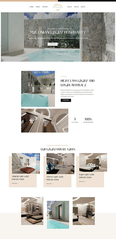 Brilliance Suites Mykonos - Creación de Sitios Web