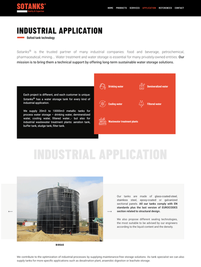 Sotanks - b2b website creation - Création de site internet