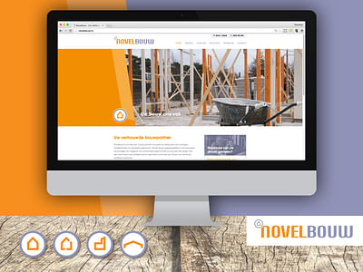 Ontwikkeling logo, huisstijl en website Novelbouw - Website Creatie