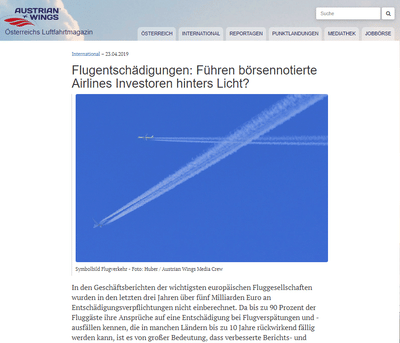 Flugrechteportal und Luftfahrtkonzern - Event