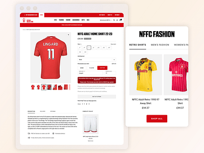 Nottingham Forest FC - custom Shopify development - E-commerce