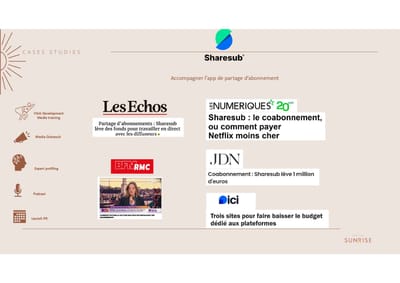 Communication pour SHARESUB - Relations publiques (RP)