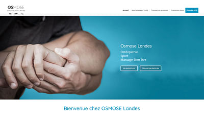 Site internet d'Osmose Landes - Creación de Sitios Web