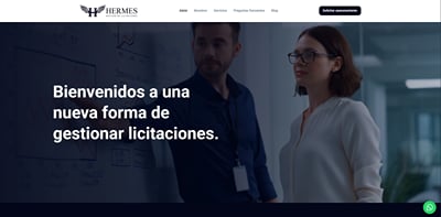 Hermes Licitaciones — Web corporativa y posicionamiento digital - Creación de Sitios Web