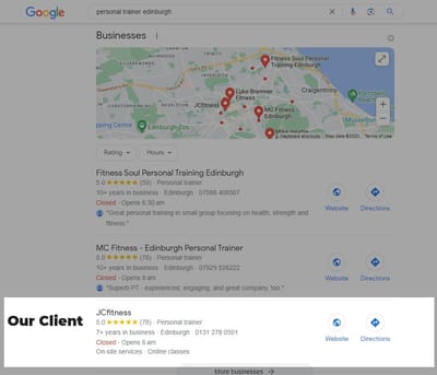 Ranking a Personal Trainer on Page 1 - SEO