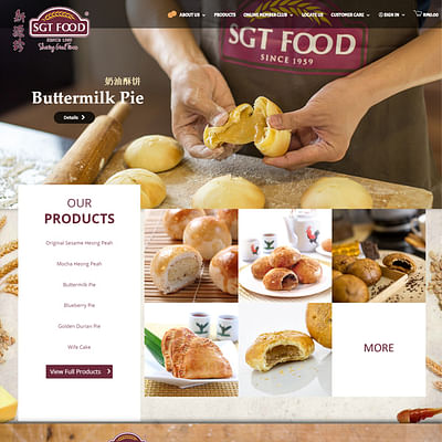 SGT Foods Website - E-commerce